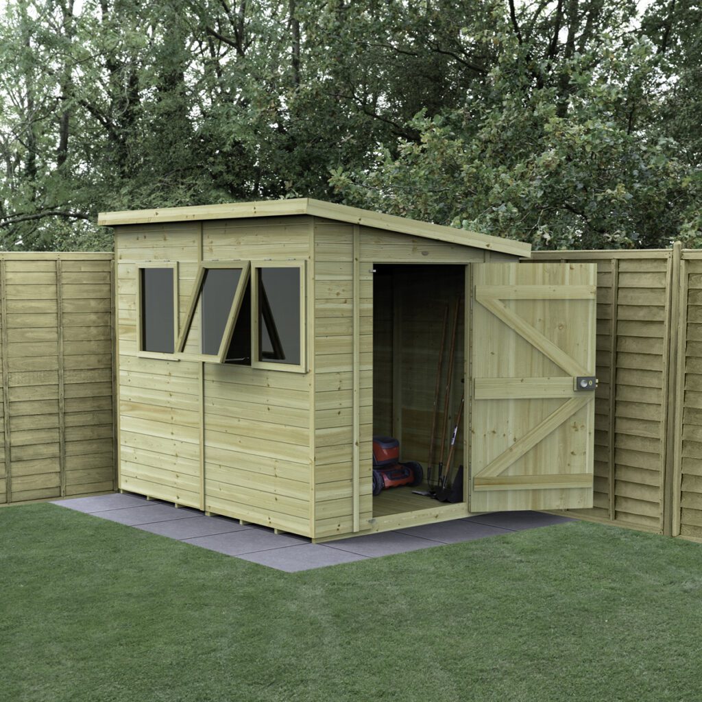 Timberdale 8×6 Pent Shed – Three Windows with Installation 5013053194805 2